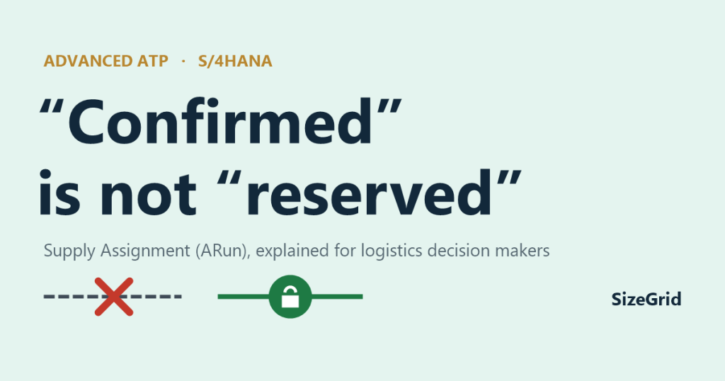 Confirmed is not reserved - Supply Assignment (ARun) in SAP S/4HANA